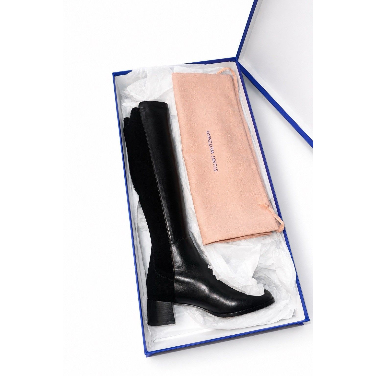 Stuart Weitzman X Sandy Liang 5050 Knee High Boots Flower Applique Black 10b Nib